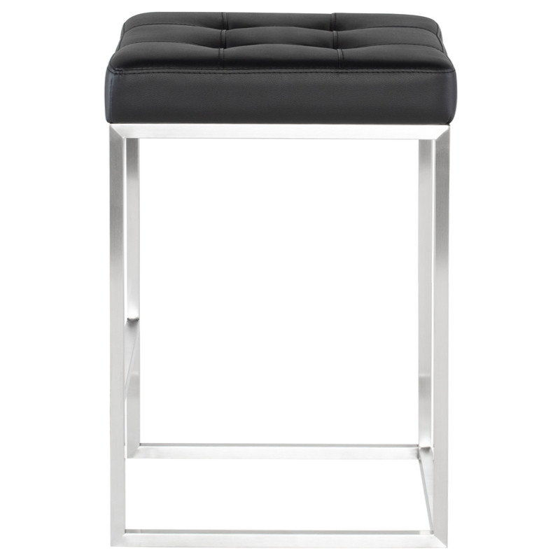 Chi Black Faux Leather Counter Stool