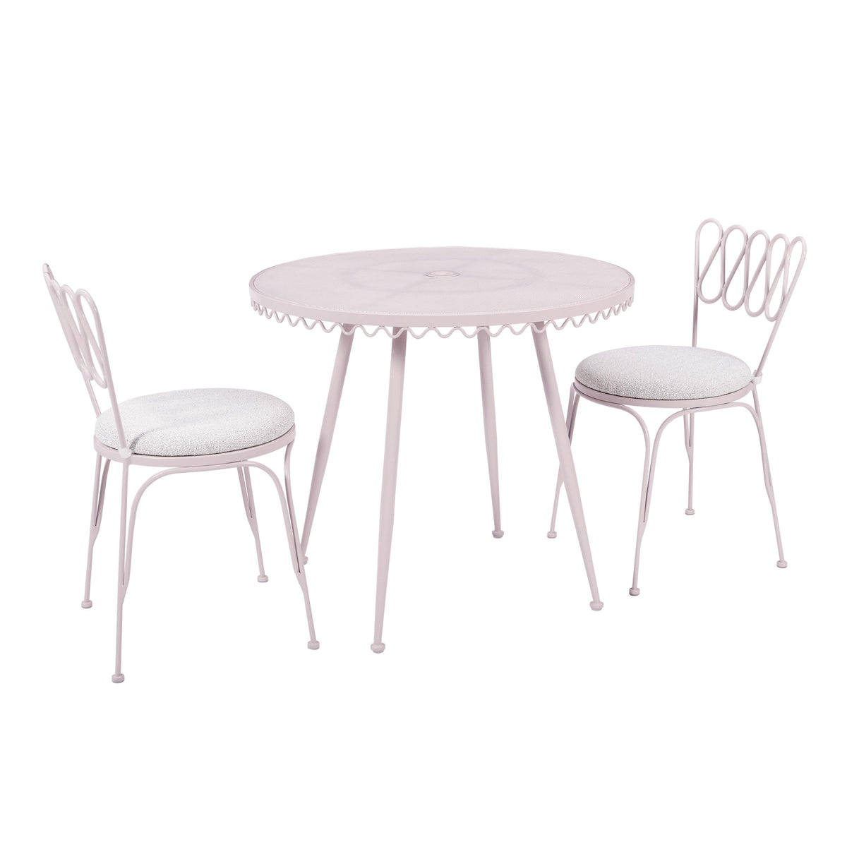 Palms Pink Outdoor Wrought Iron Cafe Table