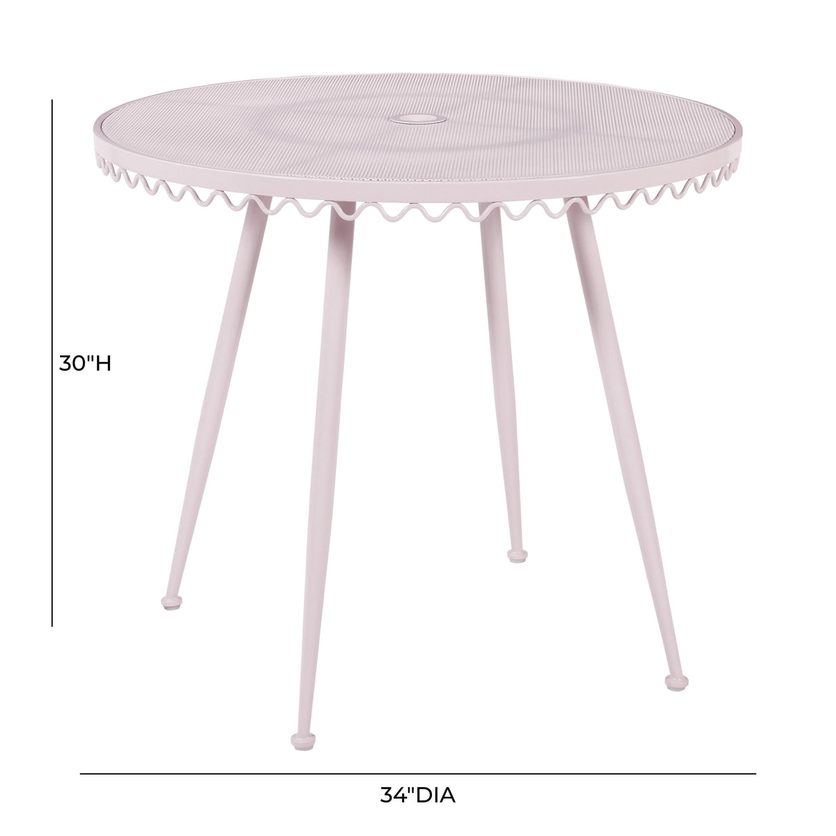 Palms Pink Outdoor Wrought Iron Cafe Table