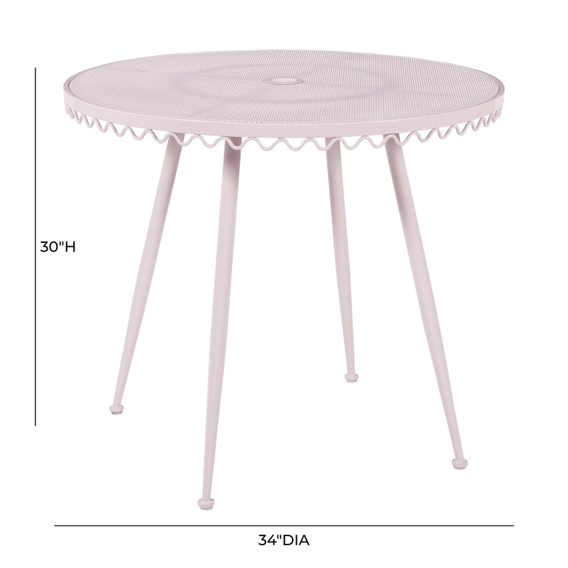 Palms Pink Outdoor Wrought Iron Cafe Table