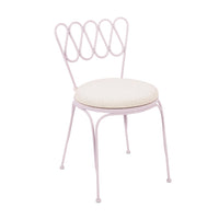 Palms Pink Outdoor Wrought Iron Dining Chair