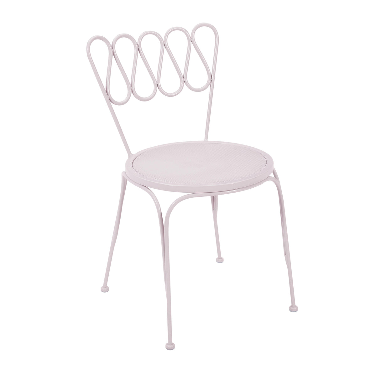 Palms Pink Outdoor Wrought Iron Dining Chair