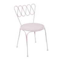 Palms Pink Outdoor Wrought Iron Dining Chair