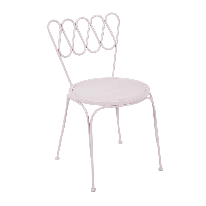 Palms Pink Outdoor Wrought Iron Dining Chair