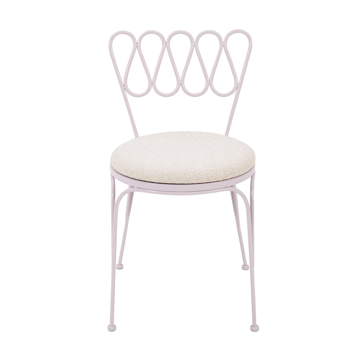Palms Pink Outdoor Wrought Iron Dining Chair