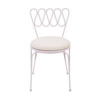 Palms Pink Outdoor Wrought Iron Dining Chair