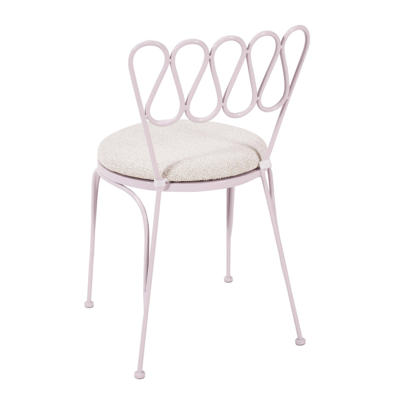 Palms Pink Outdoor Wrought Iron Dining Chair