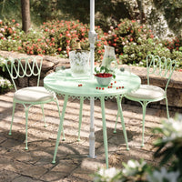 Palms Mint Green Outdoor Wrought Iron Chair