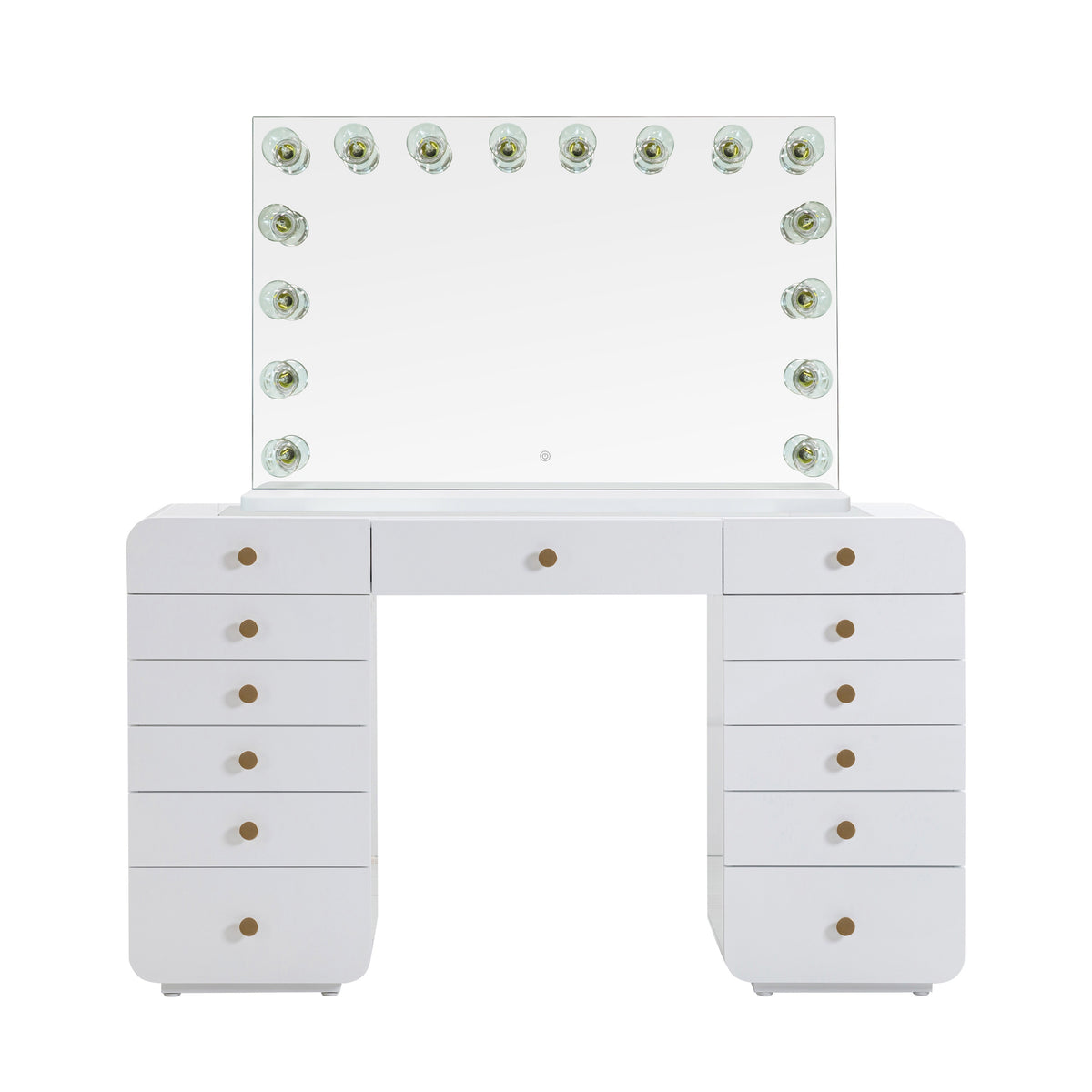 Hollywood White Desk with Vanity Mirror (2 Sizes Available)