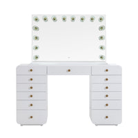 Hollywood White Desk with Vanity Mirror (2 Sizes Available)