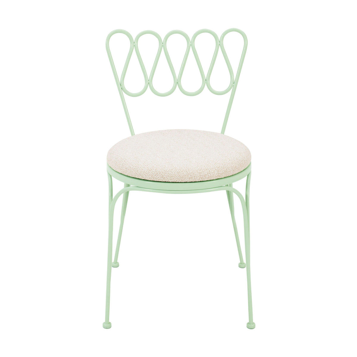 Palms Mint Green Outdoor Wrought Iron Chair