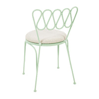 Palms Mint Green Outdoor Wrought Iron Chair