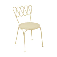 Palms Cream Outdoor Wrought Iron Chair