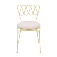 Palms Cream Outdoor Wrought Iron Chair