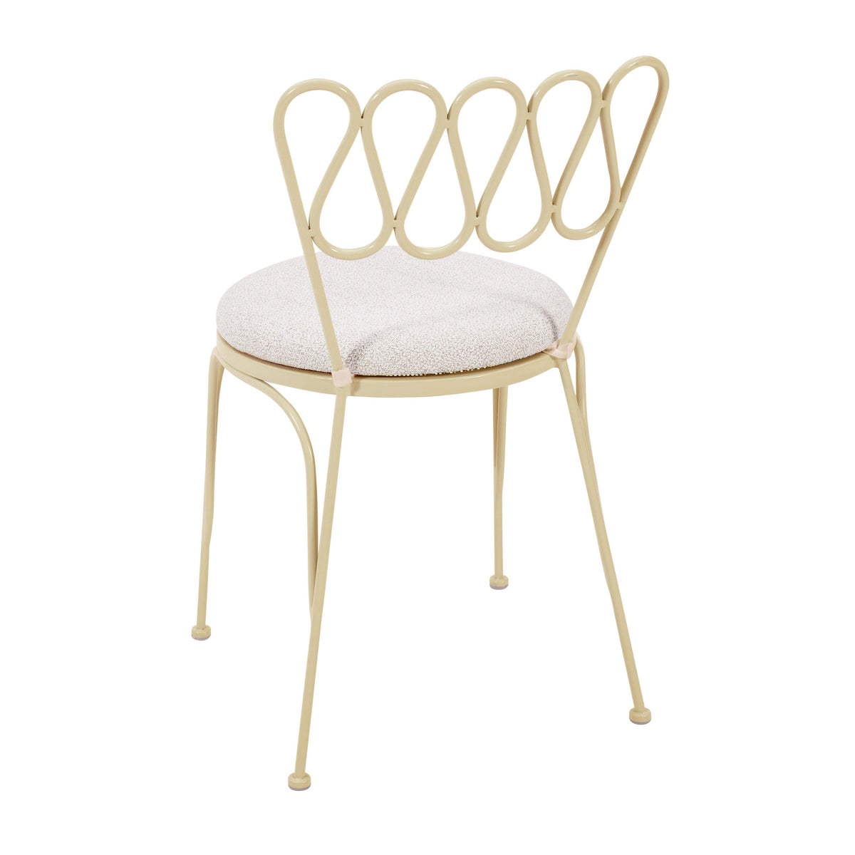 Palms Cream Outdoor Wrought Iron Chair