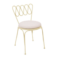 Palms Cream Outdoor Wrought Iron Chair