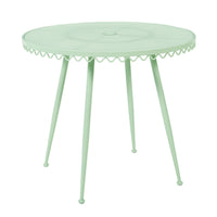 Palms Mint Green Outdoor Wrought Iron Cafe Table