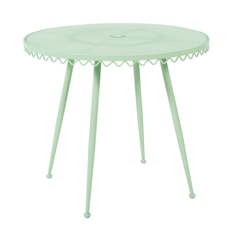 Palms Mint Green Outdoor Wrought Iron Cafe Table