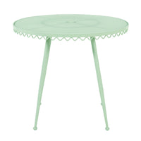 Palms Mint Green Outdoor Wrought Iron Cafe Table