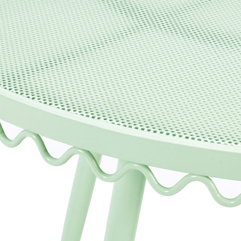 Palms Mint Green Outdoor Wrought Iron Cafe Table