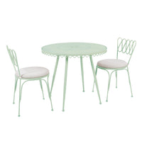 Palms Mint Green Outdoor Wrought Iron Cafe Table