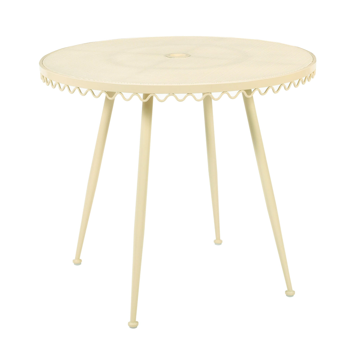 Palms Cream Outdoor Wrought Iron Cafe Table