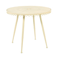 Palms Cream Outdoor Wrought Iron Cafe Table