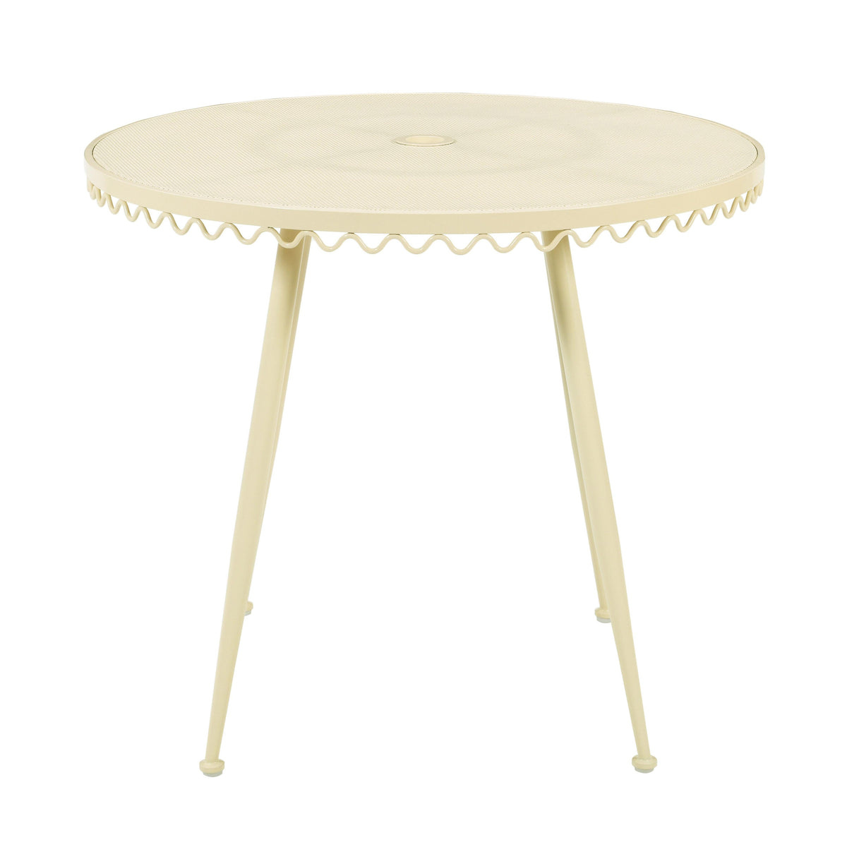 Palms Cream Outdoor Wrought Iron Cafe Table