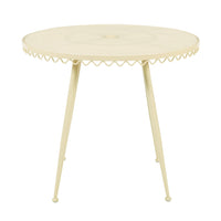 Palms Cream Outdoor Wrought Iron Cafe Table