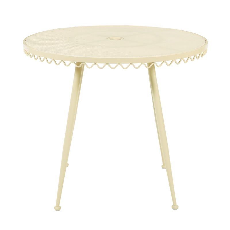 Palms Cream Outdoor Wrought Iron Cafe Table