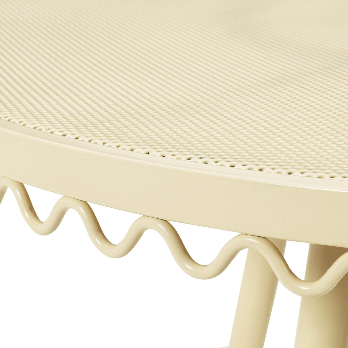 Palms Cream Outdoor Wrought Iron Cafe Table