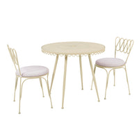 Palms Cream Outdoor Wrought Iron Cafe Table