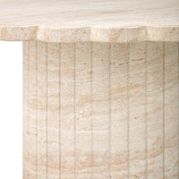 Petals Washed Travertine Finish Indoor / Outdoor 36" Round Coffee Table