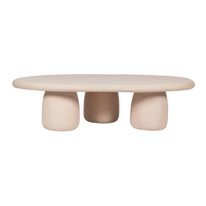 Rahul 59" Cream Indoor/Outdoor Coffee Table