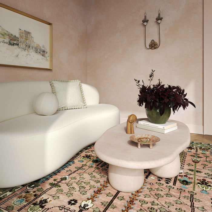 Rahul 59" Cream Indoor/Outdoor Coffee Table