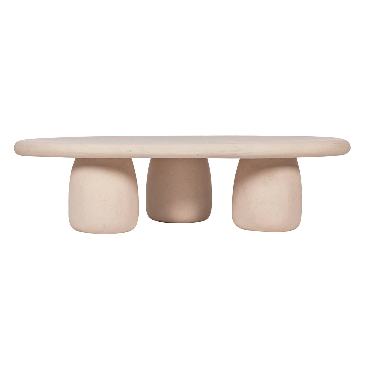 Rahul 59" Cream Indoor/Outdoor Coffee Table