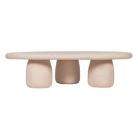 Rahul 59" Cream Indoor/Outdoor Coffee Table