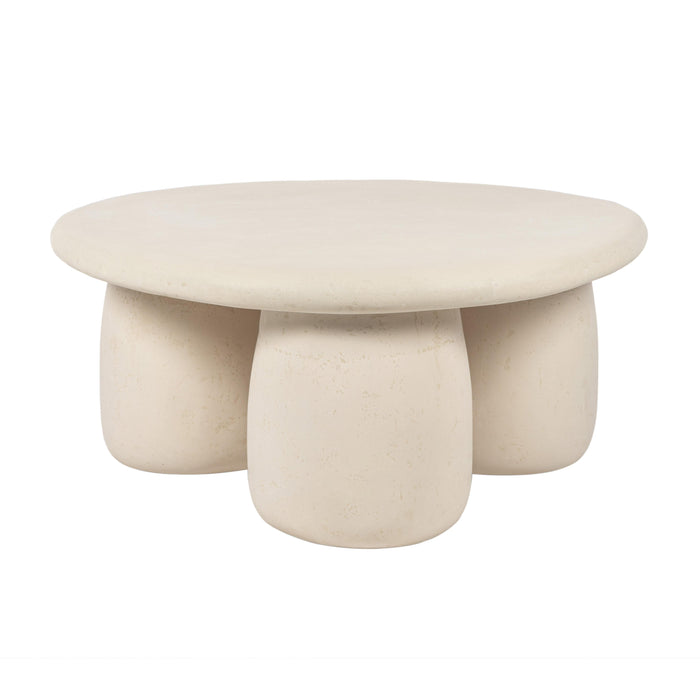 Rahul 34" Cream Indoor/Outdoor Coffee Table