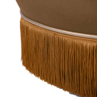 Lakka Brown Velvet Ottoman - Luxury Living Collection
