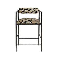 Musa Embroidered Iron Counter Stool