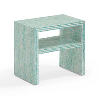 Monroe Blue Capiz Shell Nightstand
