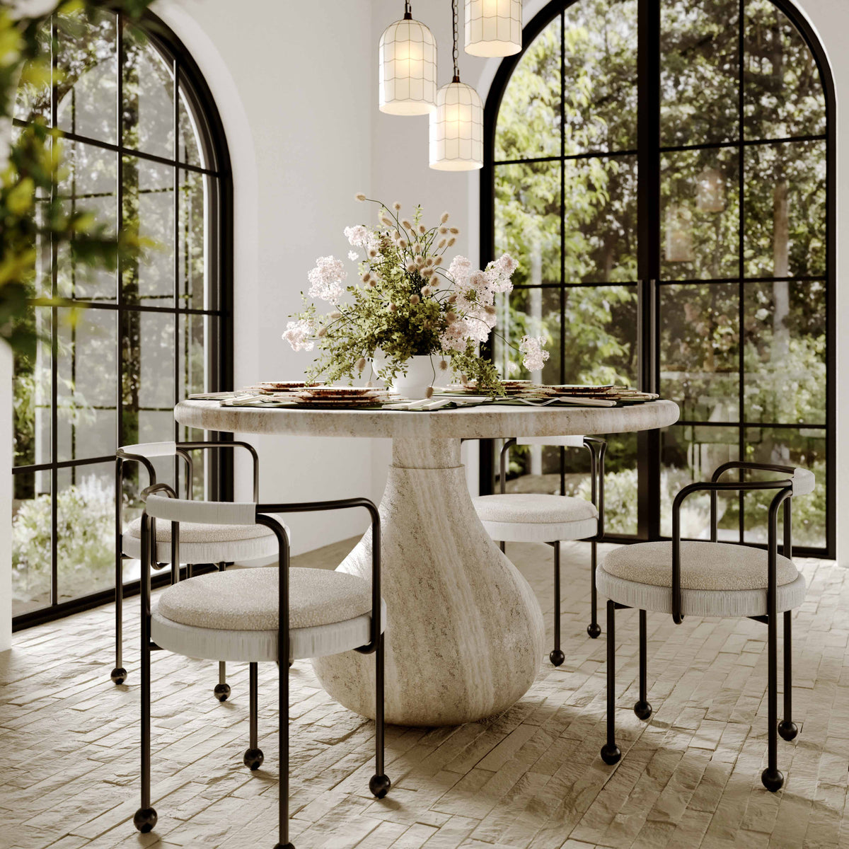 Smooch 47" Concrete Indoor / Outdoor Round Dining Table