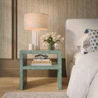 Monroe Blue Capiz Shell Nightstand