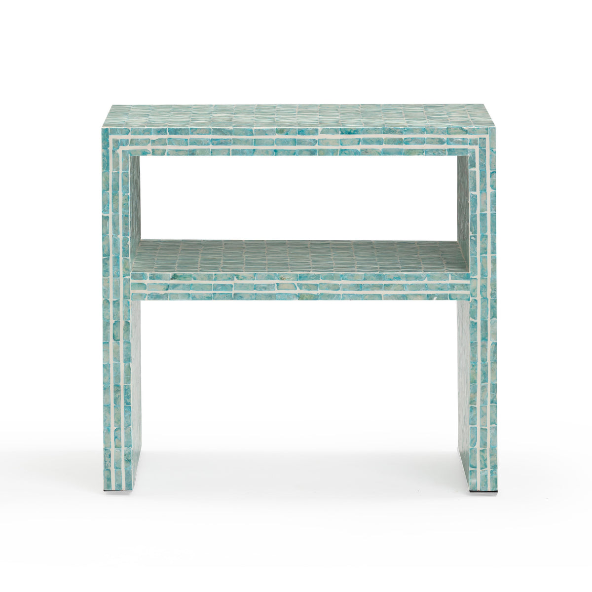 Monroe Blue Capiz Shell Nightstand