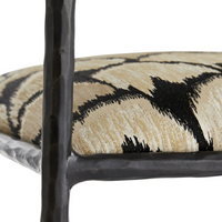 Musa Embroidered Iron Bar Stool