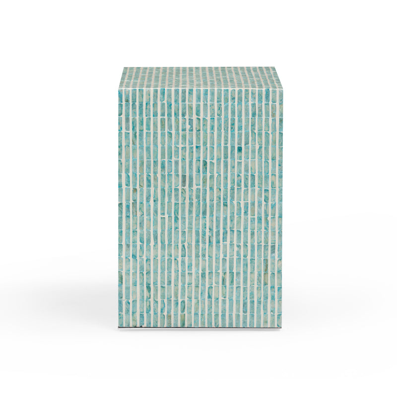 Monroe Blue Capiz Shell Nightstand