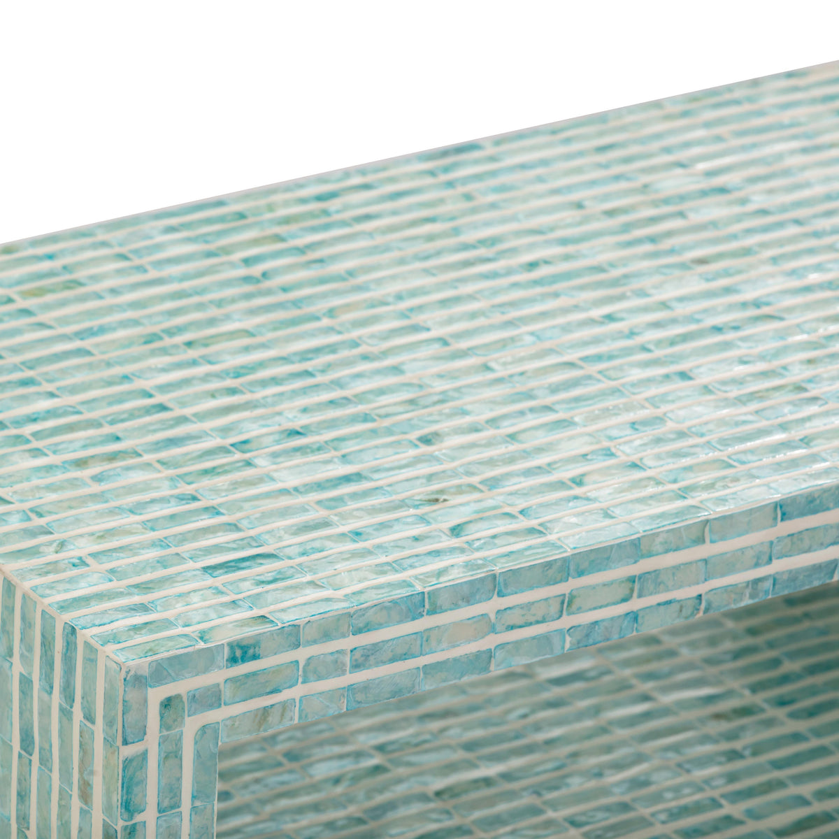 Monroe Blue Capiz Shell Nightstand