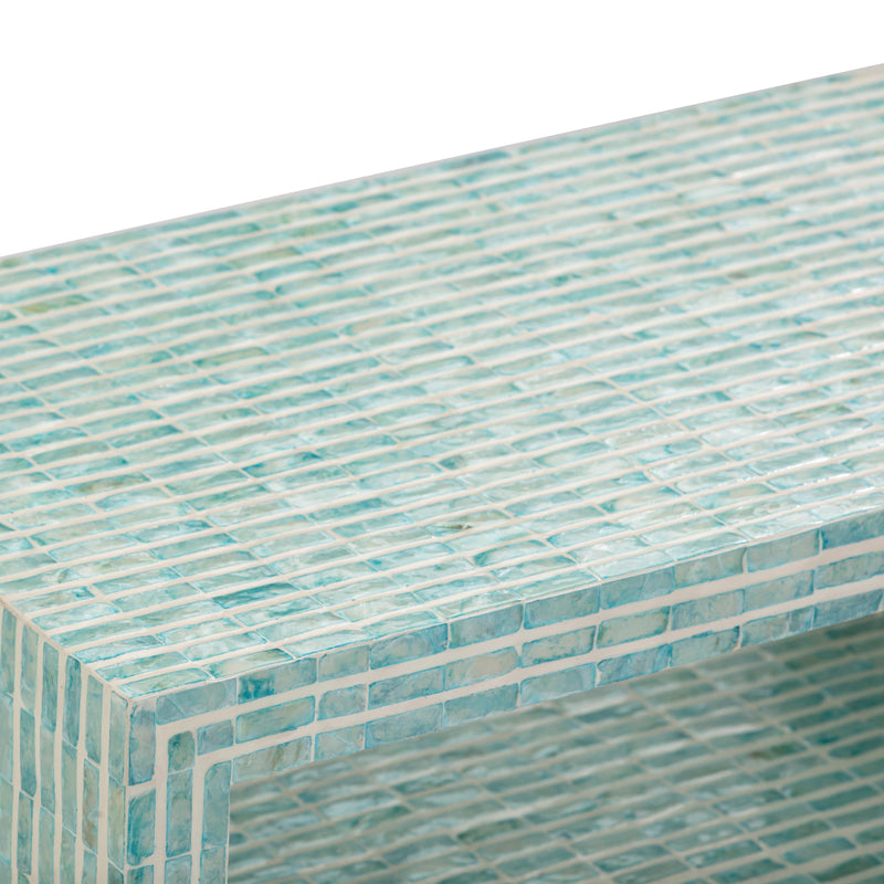Monroe Blue Capiz Shell Nightstand