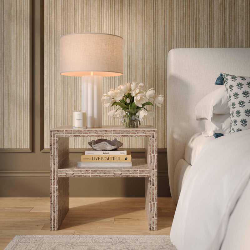 Monroe Lavender Capiz Shell Nightstand
