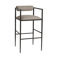 Musa Pewter Iron Bar Stool